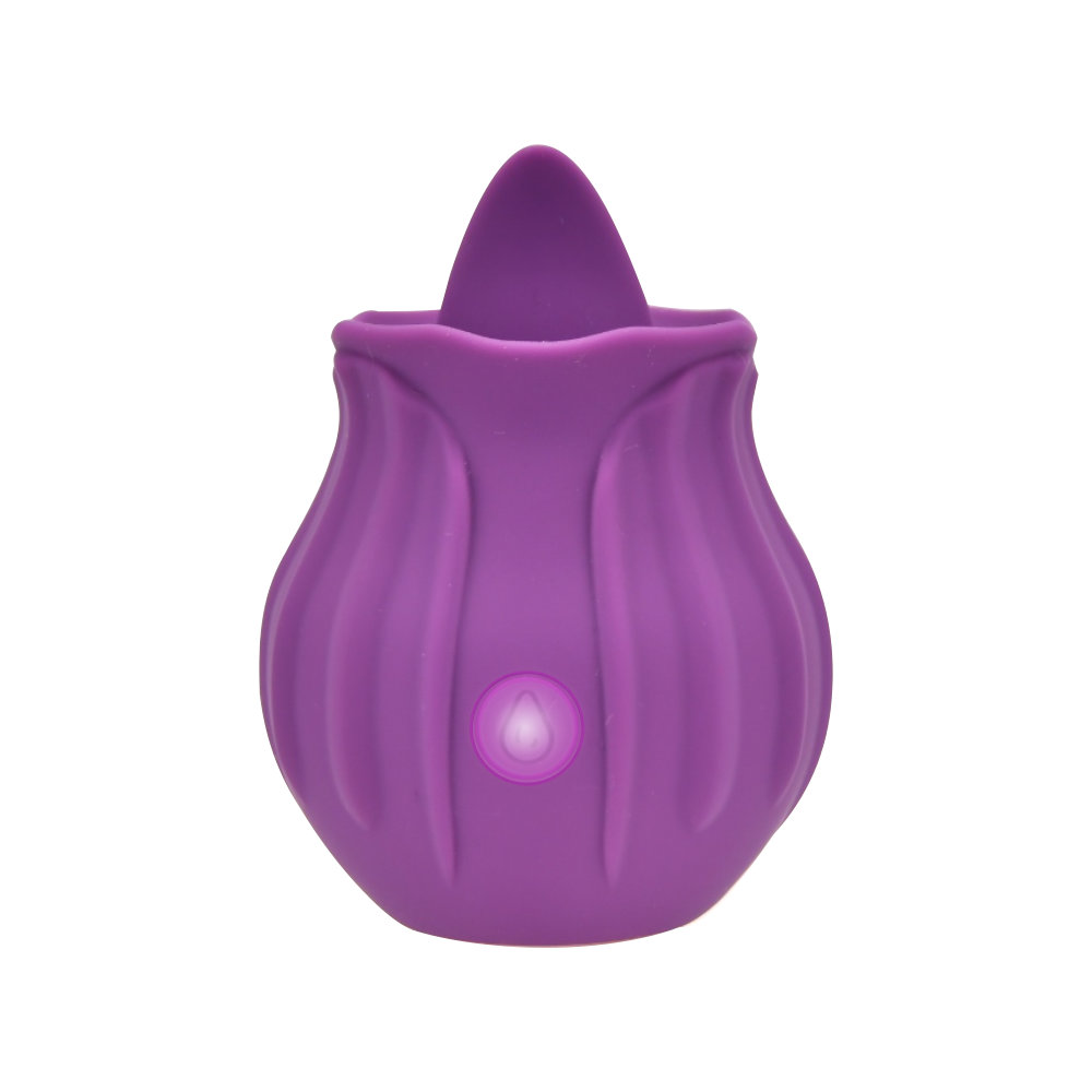 Loving Joy Rose Licking Clitoral Vibrator Purple - imagine 4