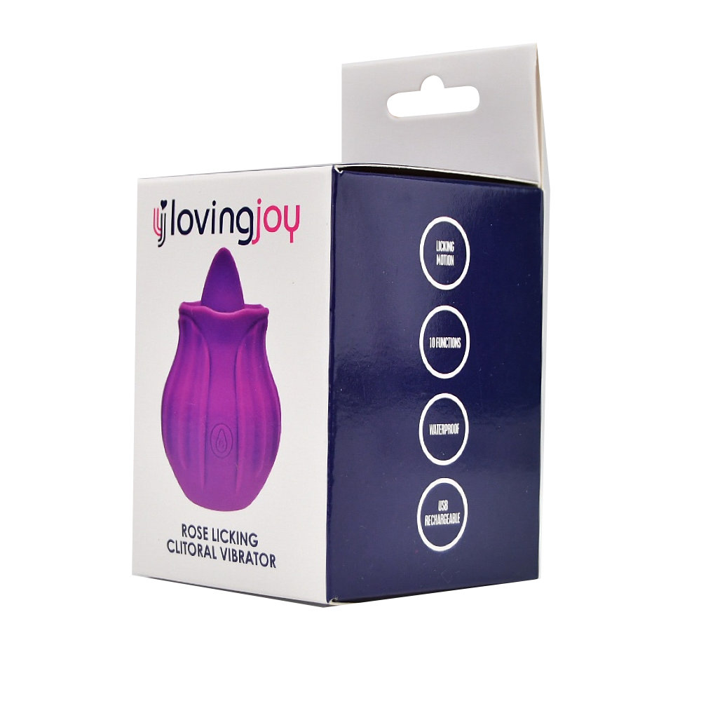 Loving Joy Rose Licking Clitoral Vibrator Purple - imagine 9