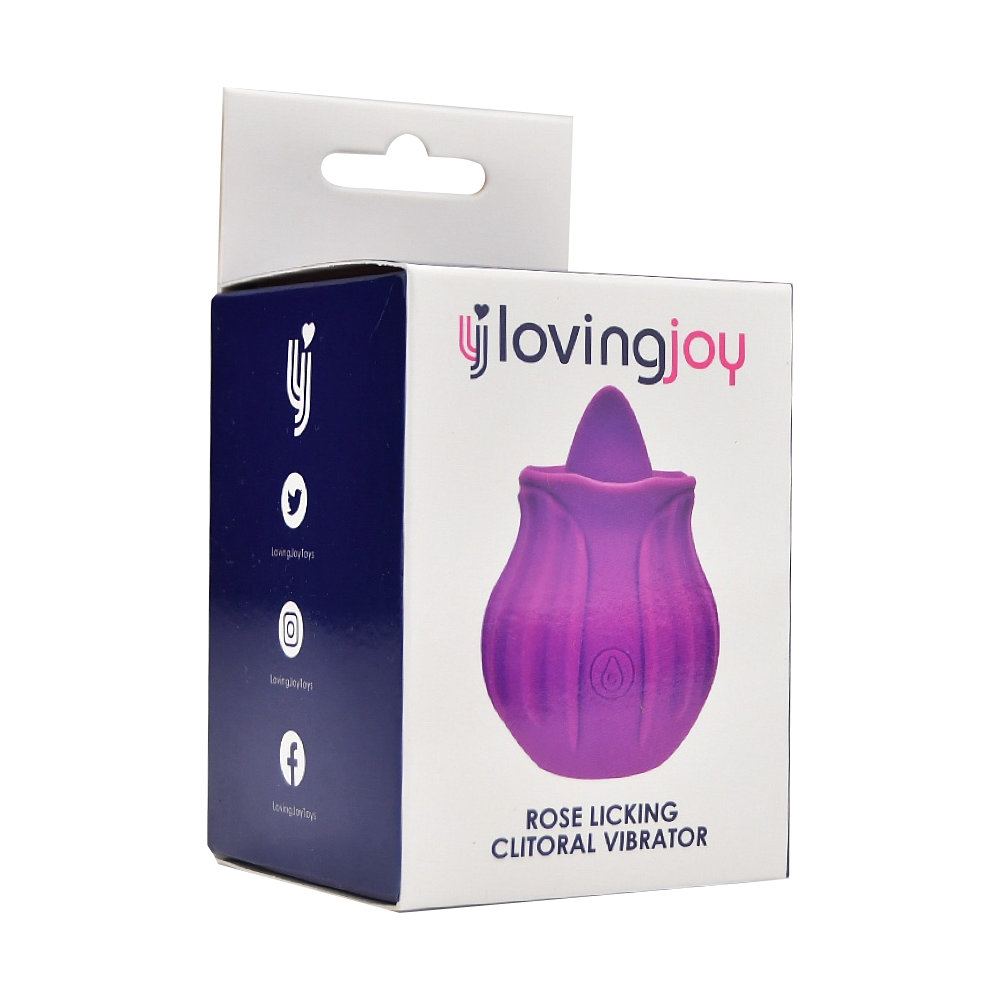 Loving Joy Rose Licking Clitoral Vibrator Purple - imagine 8