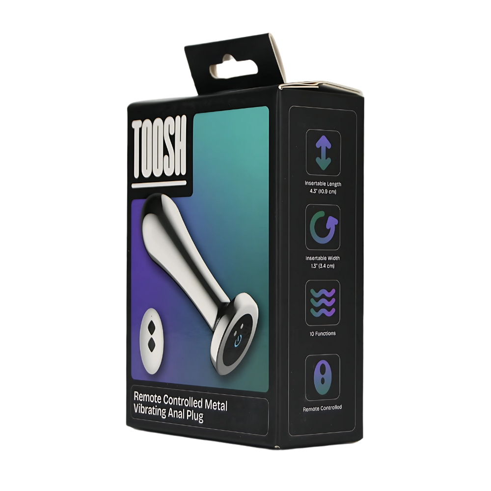 Toosh Remote Controlled Metal Vibrating Anal Plug - imagine 8