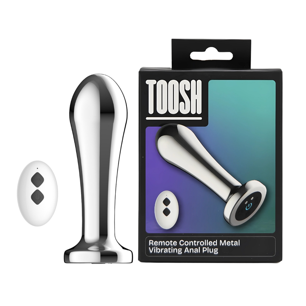Toosh Remote Controlled Metal Vibrating Anal Plug - imagine 10